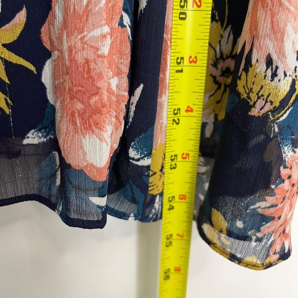 NEW Lulu’s Dress Womens Medium Stunning Soiree Blue Floral Ruched‎ Midi Slit - Picture 9 of 16